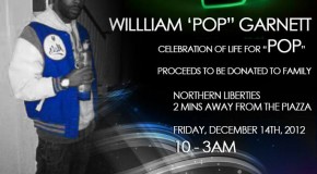 Celebration of Life for William "Pop" Garnett Friday 12/14/12 @ Glow Social Club