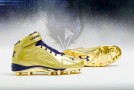 Ray Lewis’ Gold Under Armour Commemorative Cleats