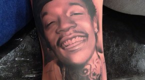 Amber Rose Gets A Face of Wiz Khalifa Tatted on Her Arm So You Know Its Real