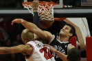 Chicago Bulls High Flyer Taj Gibson Soars Over Brooklyn Nets Forward Kris Humphries (Video)