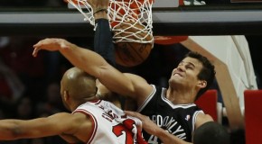 Chicago Bulls High Flyer Taj Gibson Soars Over Brooklyn Nets Forward Kris Humphries (Video)