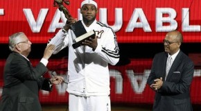 NBA Commissioner David Stern Presents Lebron With The MVP Trophy (Video)