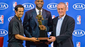 Miami Heat Forward Lebron James NBA MVP Award Presentation (Video)