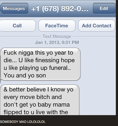Text-1 Atlanta Rapper Yung Teddy (@YungTeddy) Killed After Tweeting Death Threats 