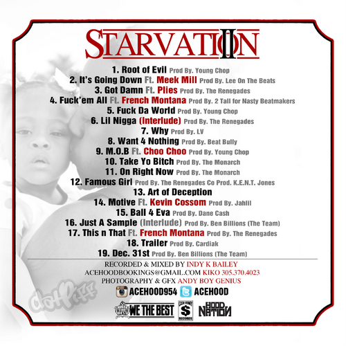 ace-hood-starvation-2-mixtape-tracklist-HHS1987-2013 Ace Hood (@AceHood) - Starvation 2 (Mixtape)  