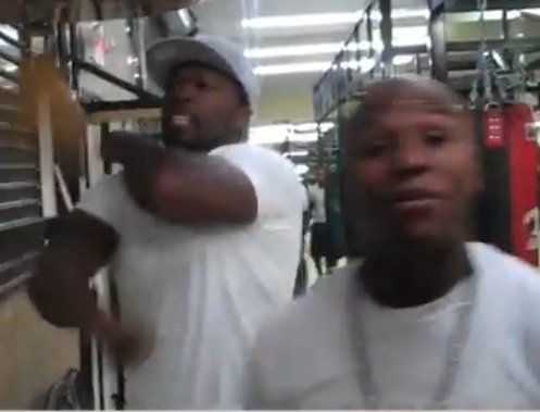 Floyd Mayweather & 50 Cent in the Gym (Video)