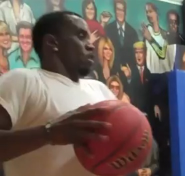 Diddy Schooling His Sons In A Game of Basketball (Video)