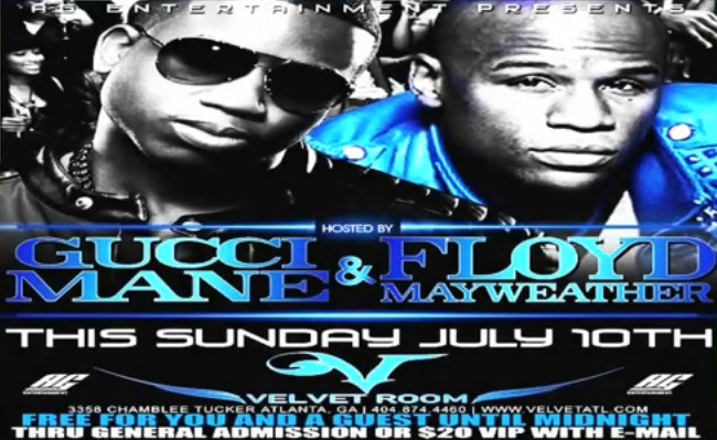 Floyd Mayweather & Gucci Mane In Atlanta’s Velvet Room (Video)