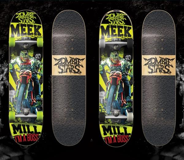 Zombie Stars (#ZombieStars) Releases A Meek Mill (@MeekMill) Skateboard Line