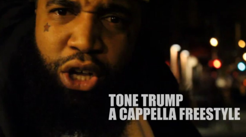 Tone Trump (@ToneTrump) Freestyles in the Eastside of Harlem (Video) #letswin!