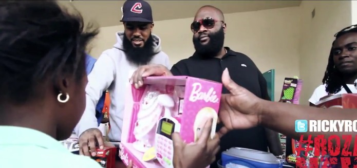 Rick Ross (@RickyRozay) 6th Annual Toy & Food Giveaway (Video)