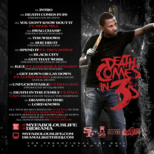 TINC3-back Fabolous (@MYFABOLOUSLIFE) - There Is No Competiton 3: Death Comes In 3′s (Mixtape)  