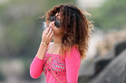 Rihanna Gets Caught Smoking Weed Again