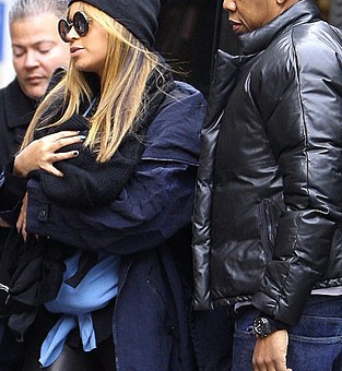 Beyoncé and Jay-Z Hit the Streets With Blue Ivy Carter (Photos Inside)