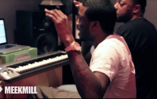 Meek Mill (@MeekMill) & Los (@swaggaboylos) Freestyle Over An @ALLSTEEZY Beat In The LA Studio (Video)