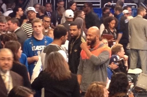 Drake & Common Interact With One Another At NBA All-Star Game (Photo Inside)