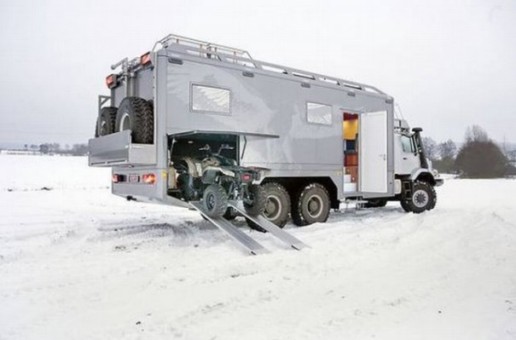 Mercedes Benz Hunter X6 (Tank x RV That Can Hold Your 4 Wheeler)