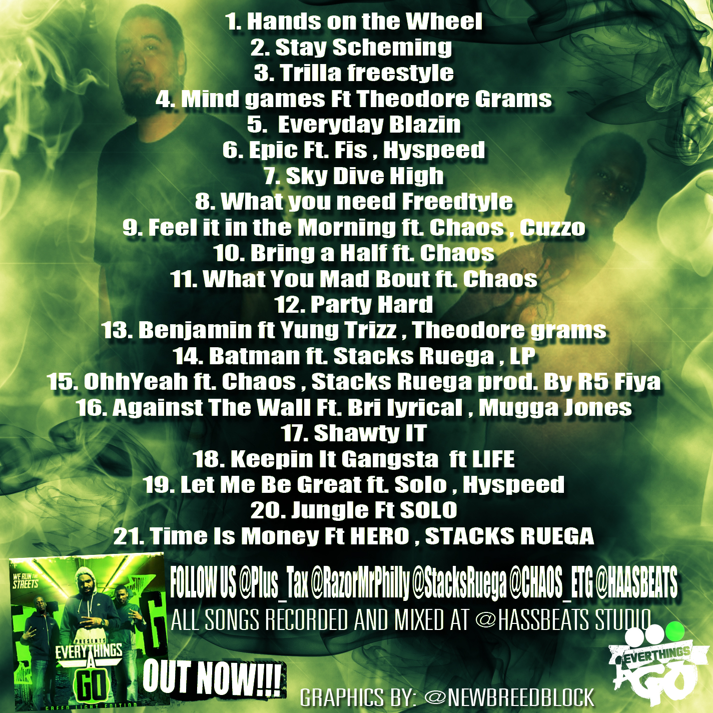 plus-tax-razor-gas-good-ass-smoke-mixtape-TRACKLIST Plus Tax & Razor (@Plus_Tax & @RazorMRPhilly) - G.A.S. (Good Ass Smoke) (Mixtape)  