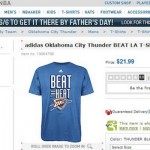 NBA Store Released a Oklahoma City Thunder-Themed "Beat the Heat" NBA Finals T-Shirt