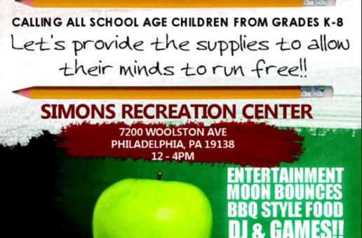 Inspire Supply Back To School Drive, August 25th at Simons Rec Center (Philly, Pa)