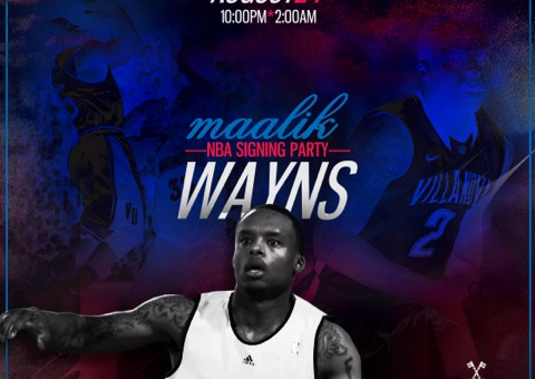 Philadelphia 76ers Maalik Wayns Official Signing Party 8/24/12 at Industry XIX