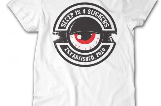 SI4S (@SleepIs4Suckers) One Eye Open (White/Red)