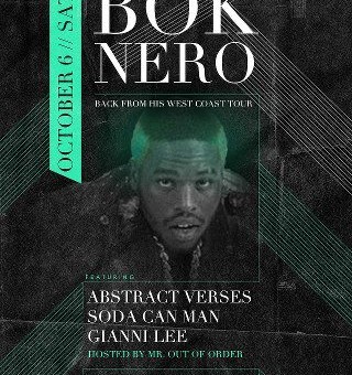 BLONDEGANG and Sedso Design presents BOK NERO (Back from his West Coast Tour)