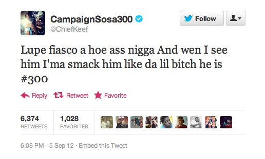 Chief Keef Threatens To Smack Lupe Fiasco On Twitter