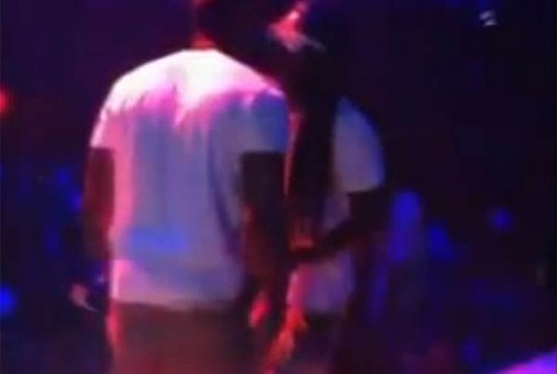 Lil Wayne Kissing Stevie J On The Lips On Stage in Club Liv (Video)