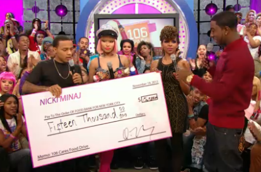 Nicki Minaj Donates $15k to NYC Food Bank & Turkey Drive (Video)