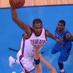 Oklahoma Thunder Kevin Durant Posterizes Dallas Mavericks Center Chris Kaman (Video)