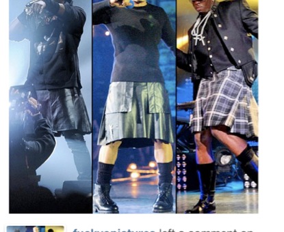 Chris Brown Comments On Kanye West Wearing A Skirt