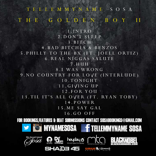 tell-em-my-name-sosa-the-golden-boy-ii-mixtape-tracklist-HHS1987-2012 Tell Em My Name Sosa (@MyNameSosa) - The Golden Boy (II) (Mixtape)  