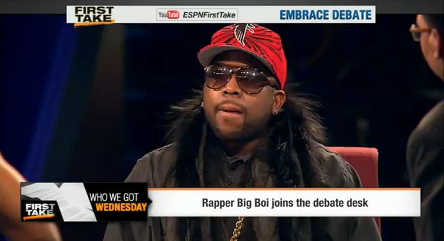 Capture22 Outkast Legend Big Boi (@BigBoi) Talks Atlanta Falcons Vs. Seattle Seahawks On ESPN First Take (Video)  