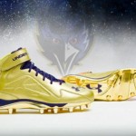 Ray Lewis’ Gold Under Armour Commemorative Cleats