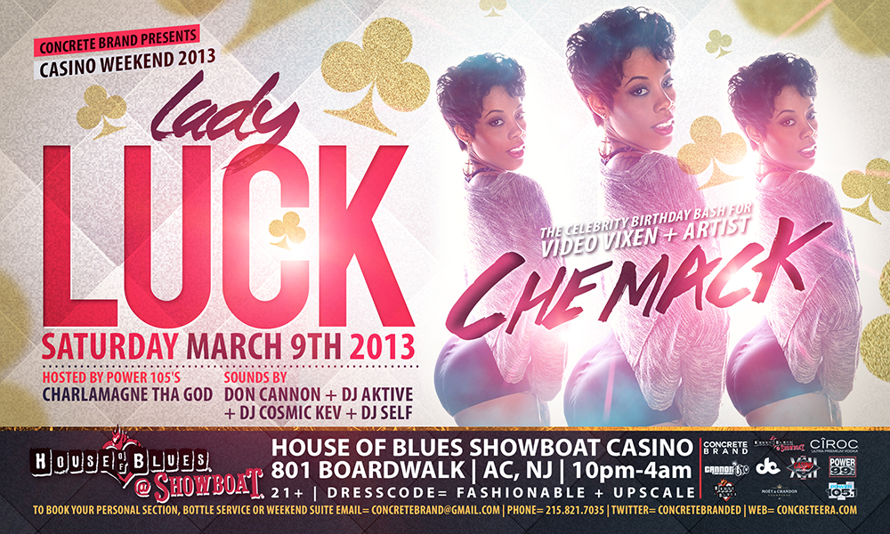 CASINO-2013-CHE-LADY-LUCK-1_2-WB-1 CASINO WEEKEND 2013 - Boardwalk Empire + Lady Luck w/ Che Mack and performance by Asia Sparks  