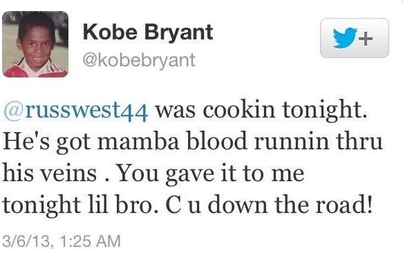Untitled2 Kobe Bryant gives Russell Westbrook Respect after lost to OKC! 