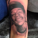 Amber Rose Gets A Face of Wiz Khalifa Tatted on Her Arm So You Know Its Real