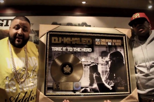 Birdman presents DJ Khaled with a Gold plaque for “Take It to the Head” (Video)