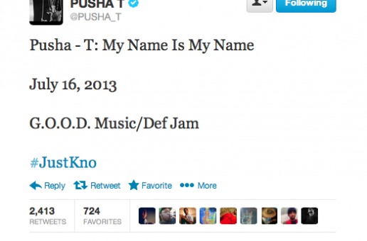 Pusha T Announces My Name Is My Name Album Release Date