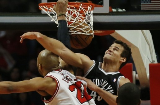 Chicago Bulls High Flyer Taj Gibson Soars Over Brooklyn Nets Forward Kris Humphries (Video)