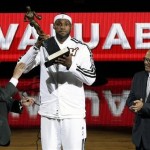 NBA Commissioner David Stern Presents Lebron With The MVP Trophy (Video)