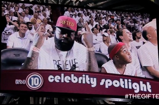 Rick Ross Courtside at Heat vs Bulls Game 2 Playoff Game (Video)