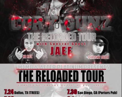 JAE E Added to Cory Gunz “The Reloaded Tour” Line-Up