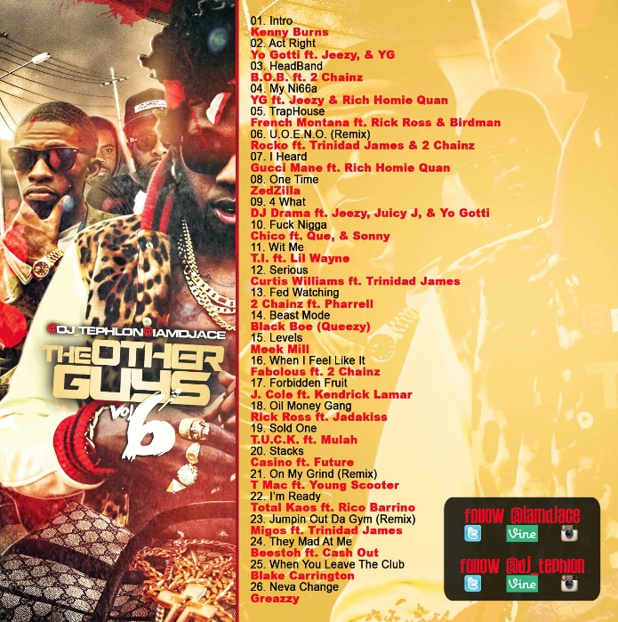 The-Other-Guys-6-rear- DJ Tephlon x DJ Ace - The Other Guys 6 (Mixtape) (Hosted by Trinidad James & Rich Homie Quan)  