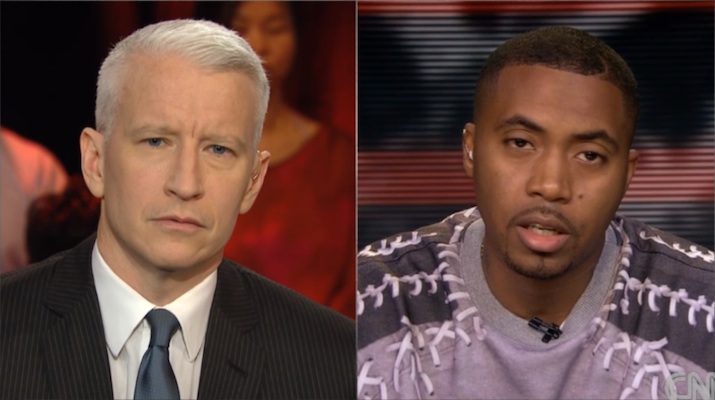 Nas-Anderson-Cooper-CNN Nas Says America Is Looking Like Barbarians On Anderson Cooper (Video)  