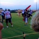 South Carolina Gamecock Jadeveon Clowney Flips A Blocking Sled During Practice (Video)