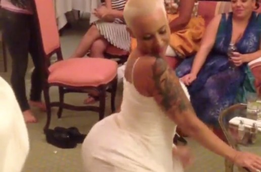 Shake What Your Mama Gave You: Amber Rose Twerks In Her Wedding Dress (Video)