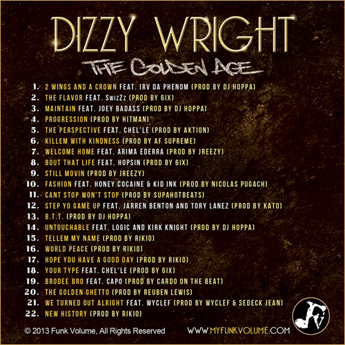 dizzywrightTGAback Dizzy Wright - The Golden Age (TrackList) 
