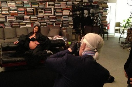 Kim Kardashian’s Pregnancy Photo Shoot With Karl Lagerfeld (Photo + Video)